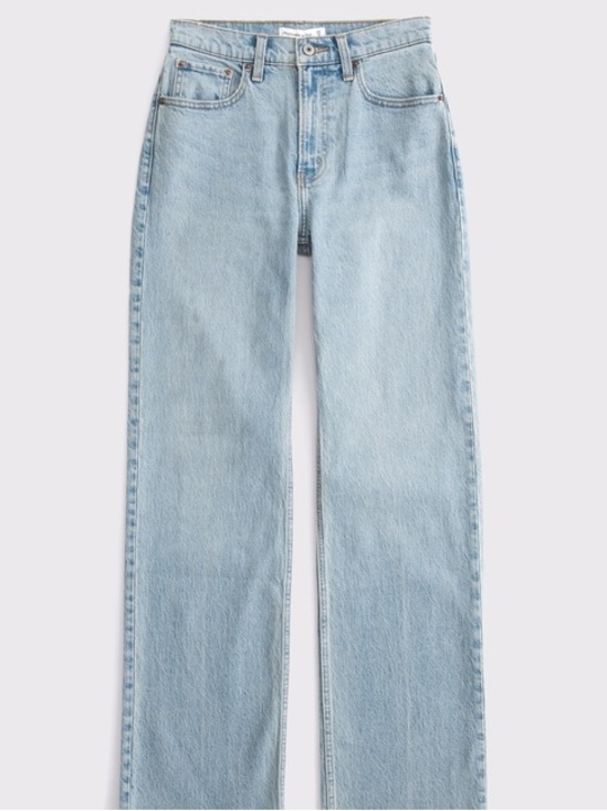 Abercrombie & Fitch Denim - Abercrombie Light Wash Curve Love Wide-Leg Jeans